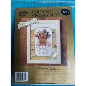 WE give thanks cross stitch kit